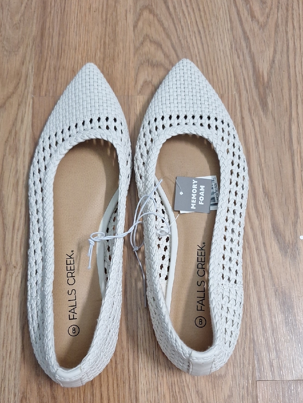 Falls Creek Woven Pointed-Toe Flats in Cream - Picture 4 of 11